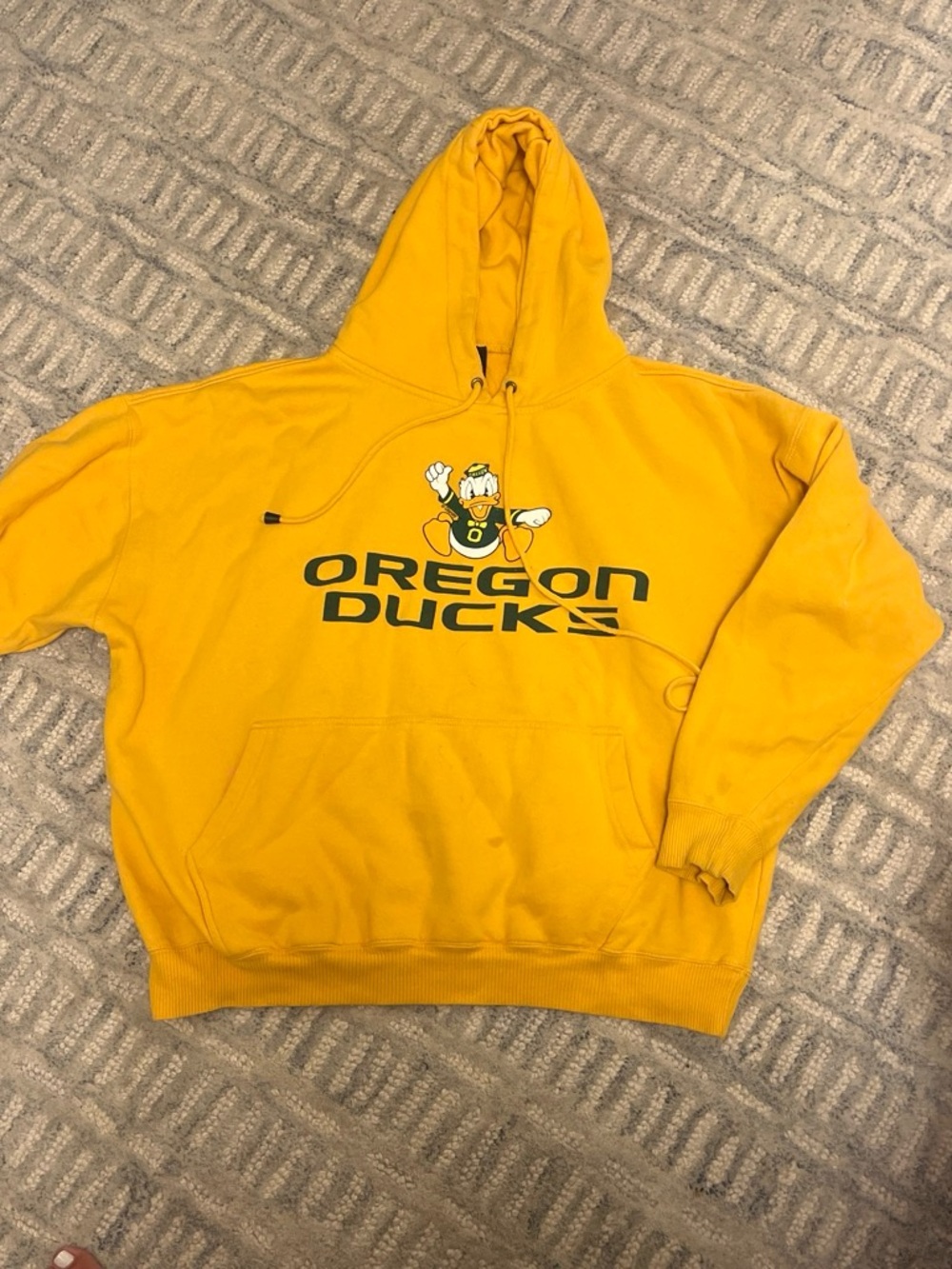 Oregon Ducks Gold Pullover Hoodie with Logo